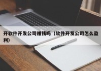 开软件开发公司赚钱吗（软件开发公司怎么盈利）