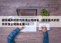 国家最大的软件开发公司排名（国家最大的软件开发公司排名第一）