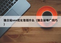 独立站seo优化包括什么（独立站推广技巧）