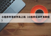 小程序开发软件及上线（小程序实战开发教程）