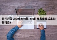 软件开发企业成本核算（软件开发企业成本归集科目）