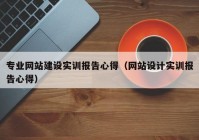 专业网站建设实训报告心得（网站设计实训报告心得）