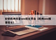 好的杭州抖音seo优化平台（杭州seo搜索优化）