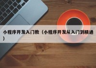 小程序开发入门教（小程序开发从入门到精通）