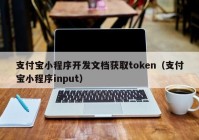 支付宝小程序开发文档获取token（支付宝小程序input）